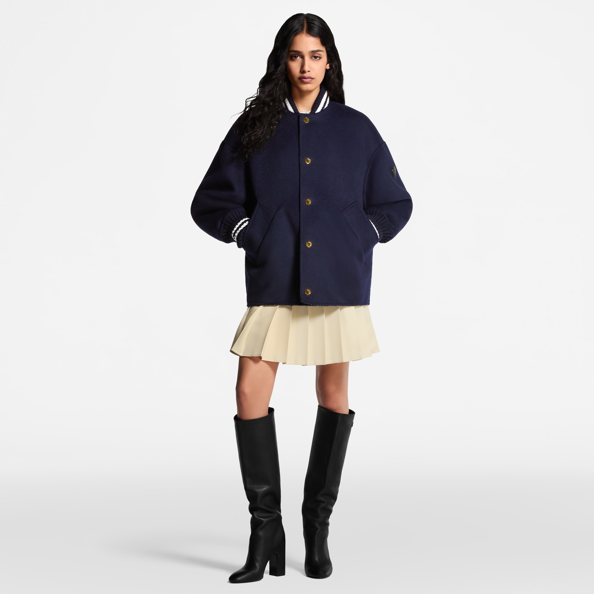  Ready-to-Wear Casacos e Jaquetas Jaqueta Varsity Dupla Face | Louis Vuitton ® (Zoom no Produto)