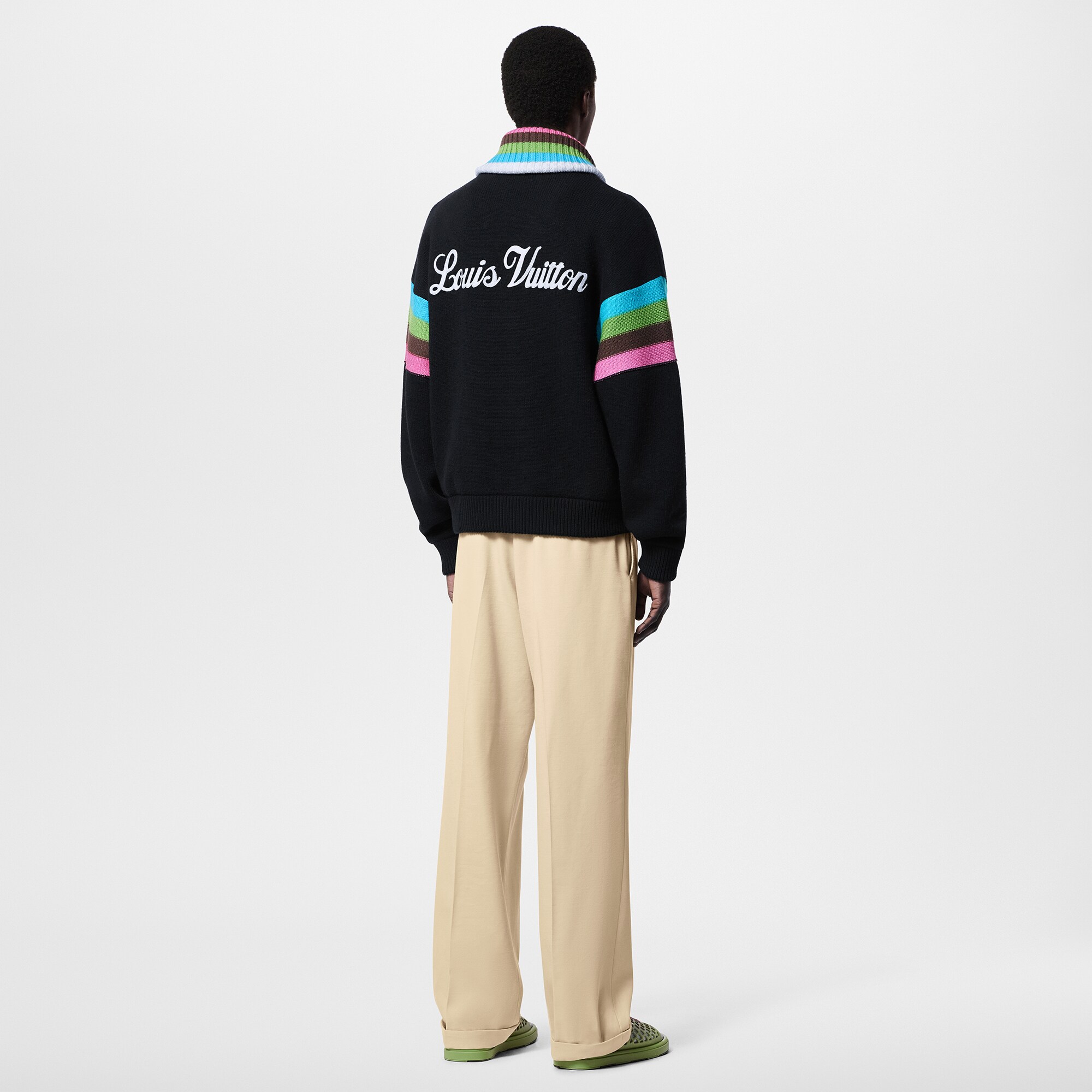  Discontinued Product Obs 9 Jaqueta Varsity em Malha de Lã Bordada | Louis Vuitton ® (Zoom no Produto)