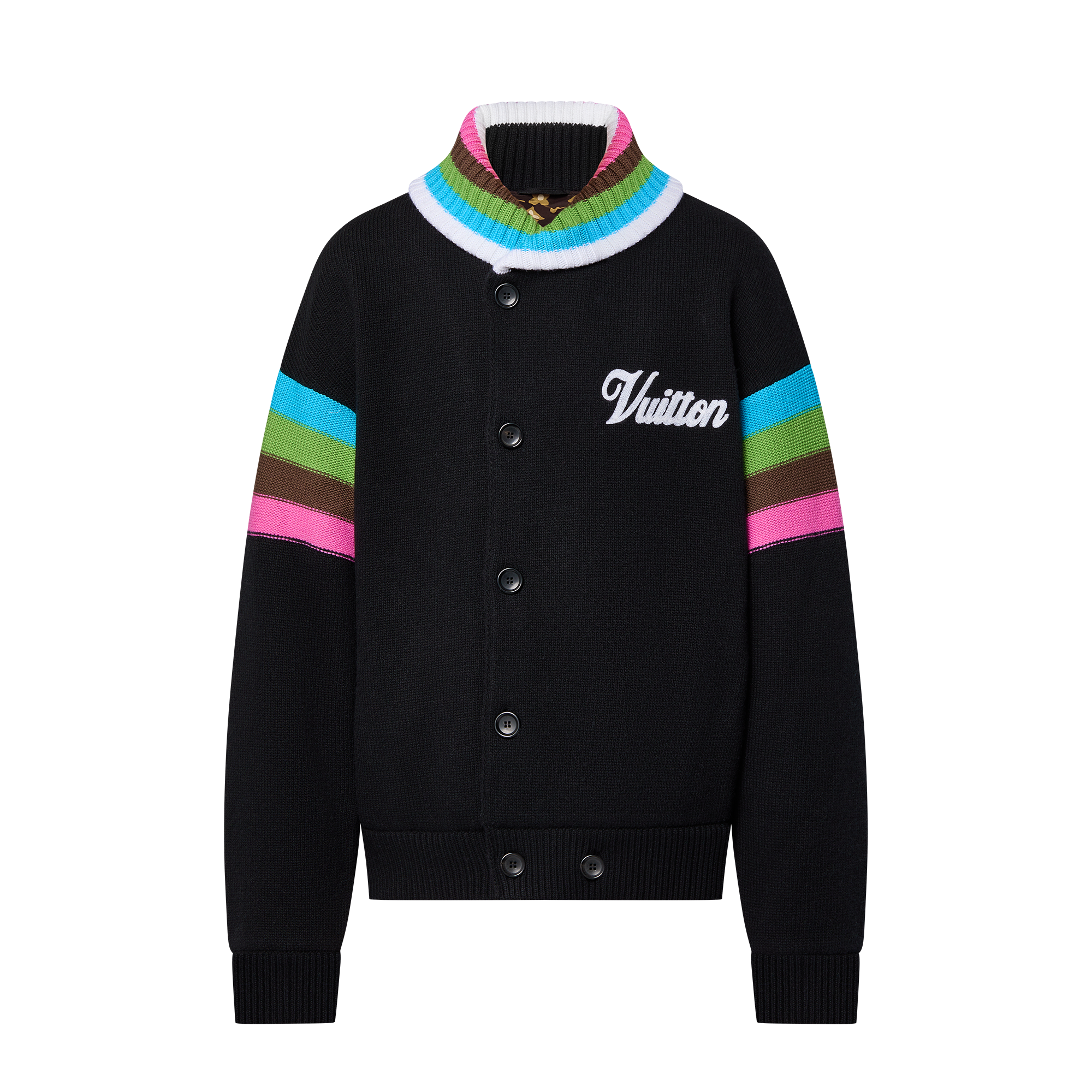  Discontinued Product Obs 9 Jaqueta Varsity em Malha de Lã Bordada | Louis Vuitton ® (Zoom no Produto)