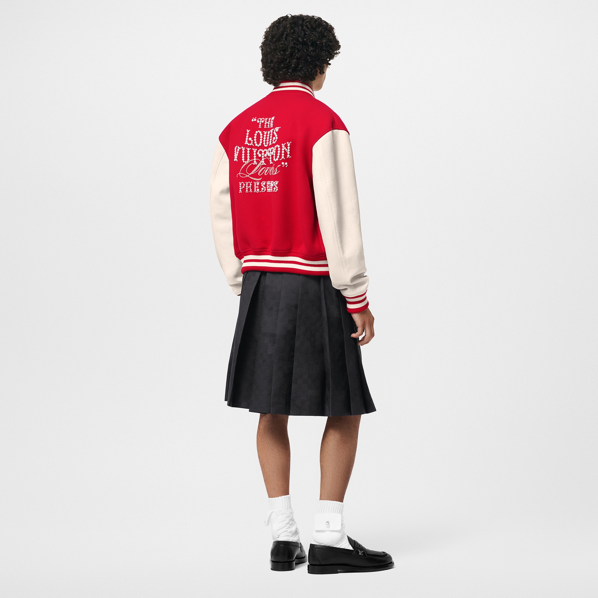  Ready-to-Wear Casacos e Agasalhos Jaqueta Varsity em Mix de Couros | Louis Vuitton ® (Zoom no Produto)