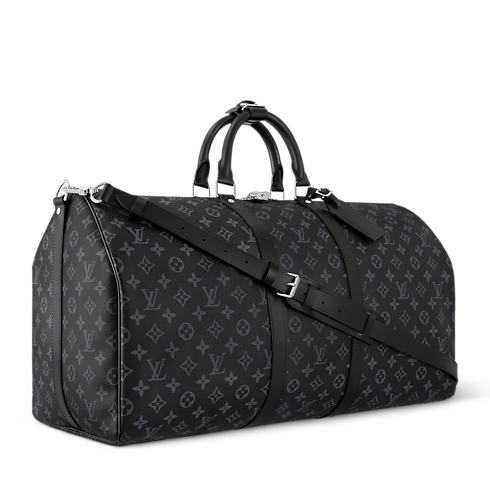 Monogram Eclipse Viagem Todas as Malas e Acessórios Keepall Bandoulière 55 | Louis Vuitton ® (Zoom no Produto)