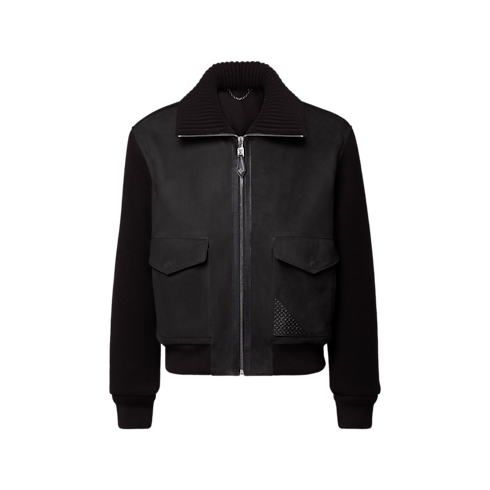 Ready-to-Wear Todas as Roupas Leather Mix Blouson | Louis Vuitton ® (Zoom no Produto)