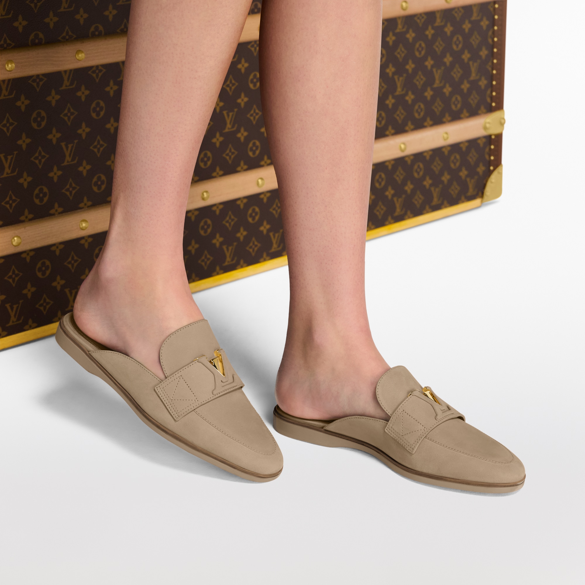  Sapatos Loafers e Ballerinas Loafer LV Mare Flex Aberto Atrás | Louis Vuitton ® (Zoom no Produto)