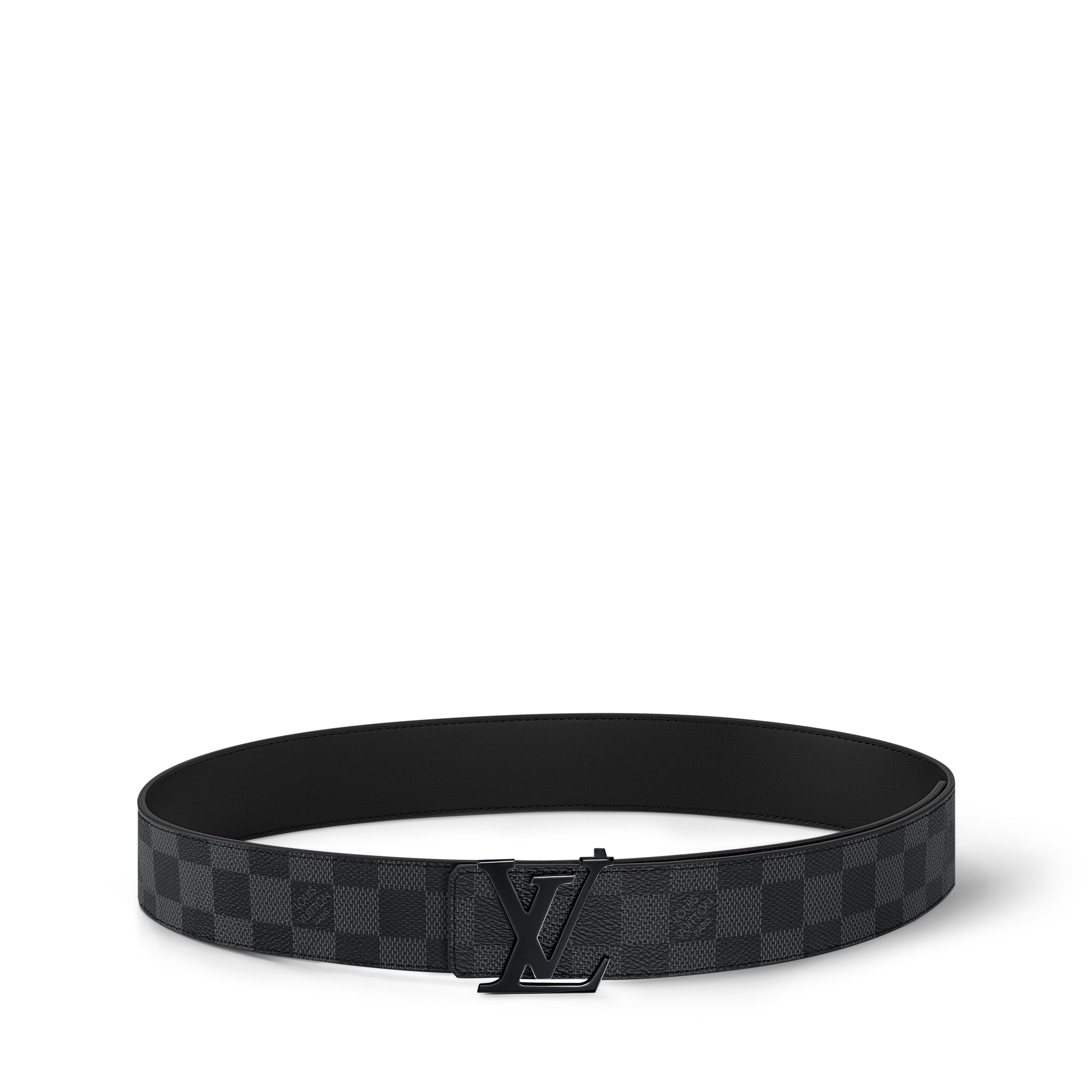 Damier Ébène Acessórios Cintos LV Initiales 40mm Reversible Belt | Louis Vuitton ® (Zoom no Produto)