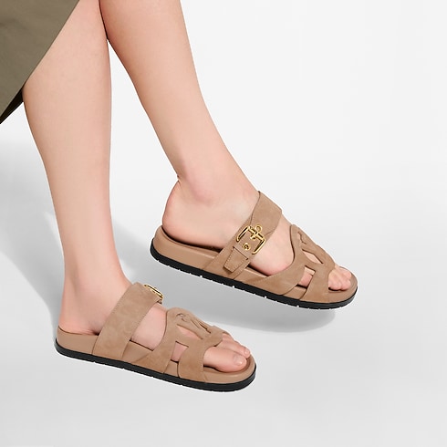 Sapatos Mules LV Isola Comfort Sandal | Louis Vuitton ® (Zoom no Produto)