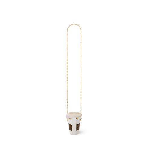 LV Mocha Crossbody Pouch Bag Charm – Vista Traseira