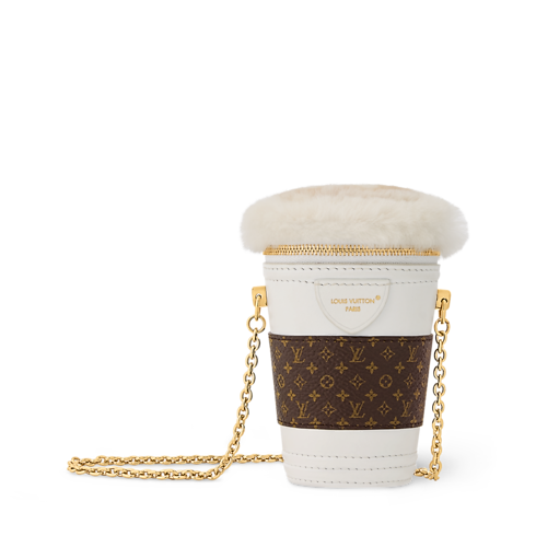 LV Mocha Crossbody Pouch Bag Charm – Vista Frontal