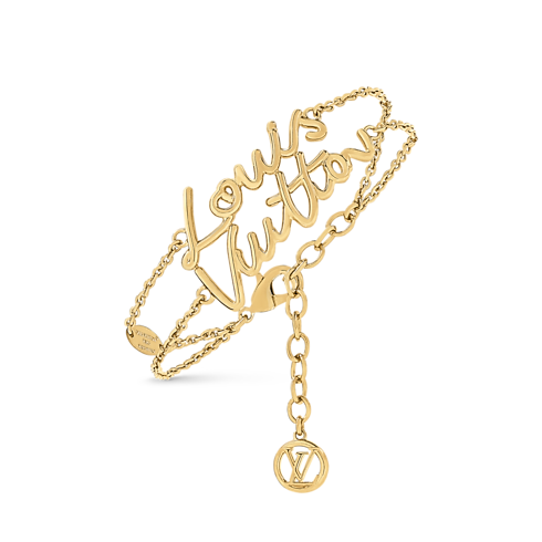 S00 Bijuterias Finas Pulseiras LV Script Bracelet | Louis Vuitton ® (Zoom no Produto)