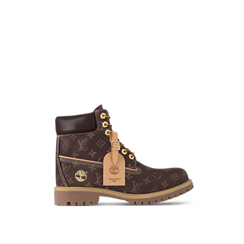 Sapatos Botas LV x Timberland Ankle Boot 6-In High End | Louis Vuitton ® (Zoom no Produto)