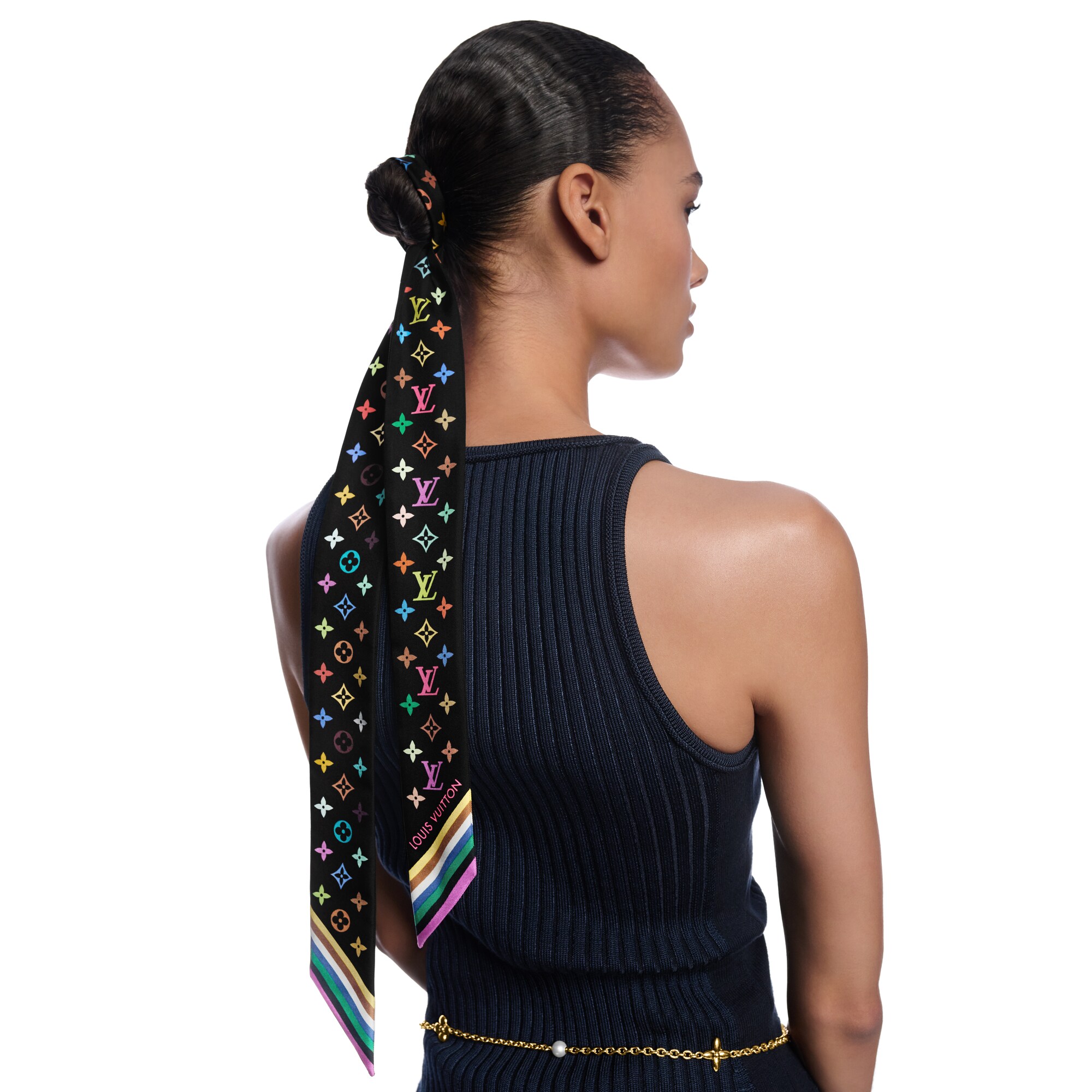 S00 Acessórios Lenços de Seda e Bandeaus LV x TM Bandeau BB em Monogram Colorido | Louis Vuitton ® (Zoom no Produto)