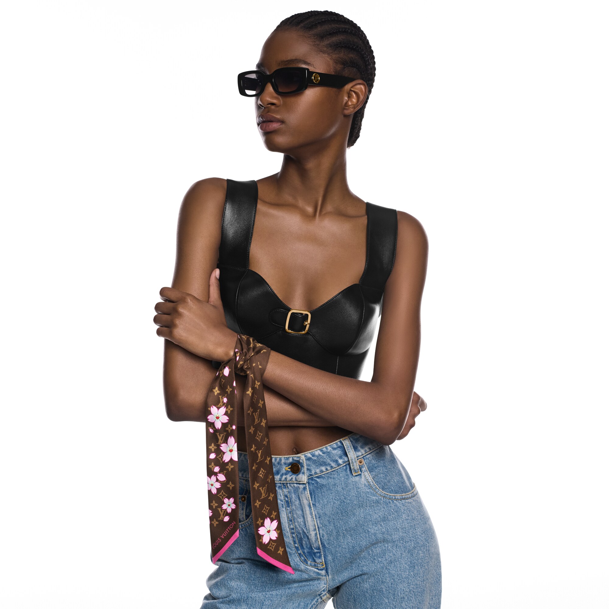 S00 Acessórios Lenços de Seda e Bandeaus LV x TM Bandeau Monogram Cherry Blossom BB | Louis Vuitton ® (Zoom no Produto)