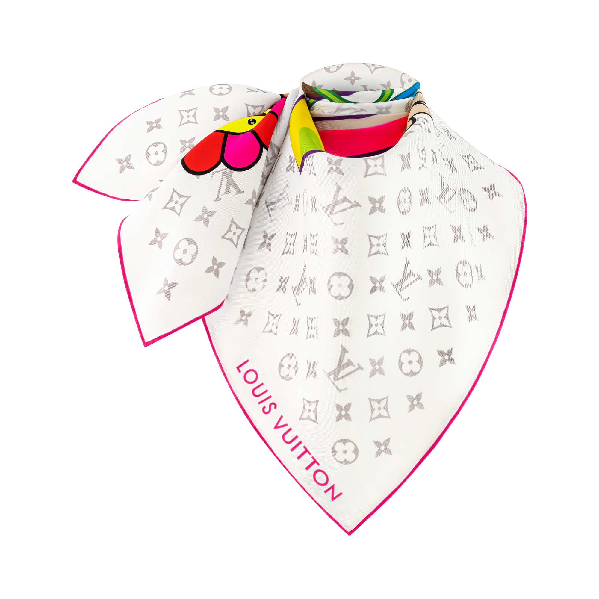 S00 Acessórios Lenços de Seda e Bandeaus LV x TM Carré 90 cm com Monogram Superflat | Louis Vuitton ® (Zoom no Produto)