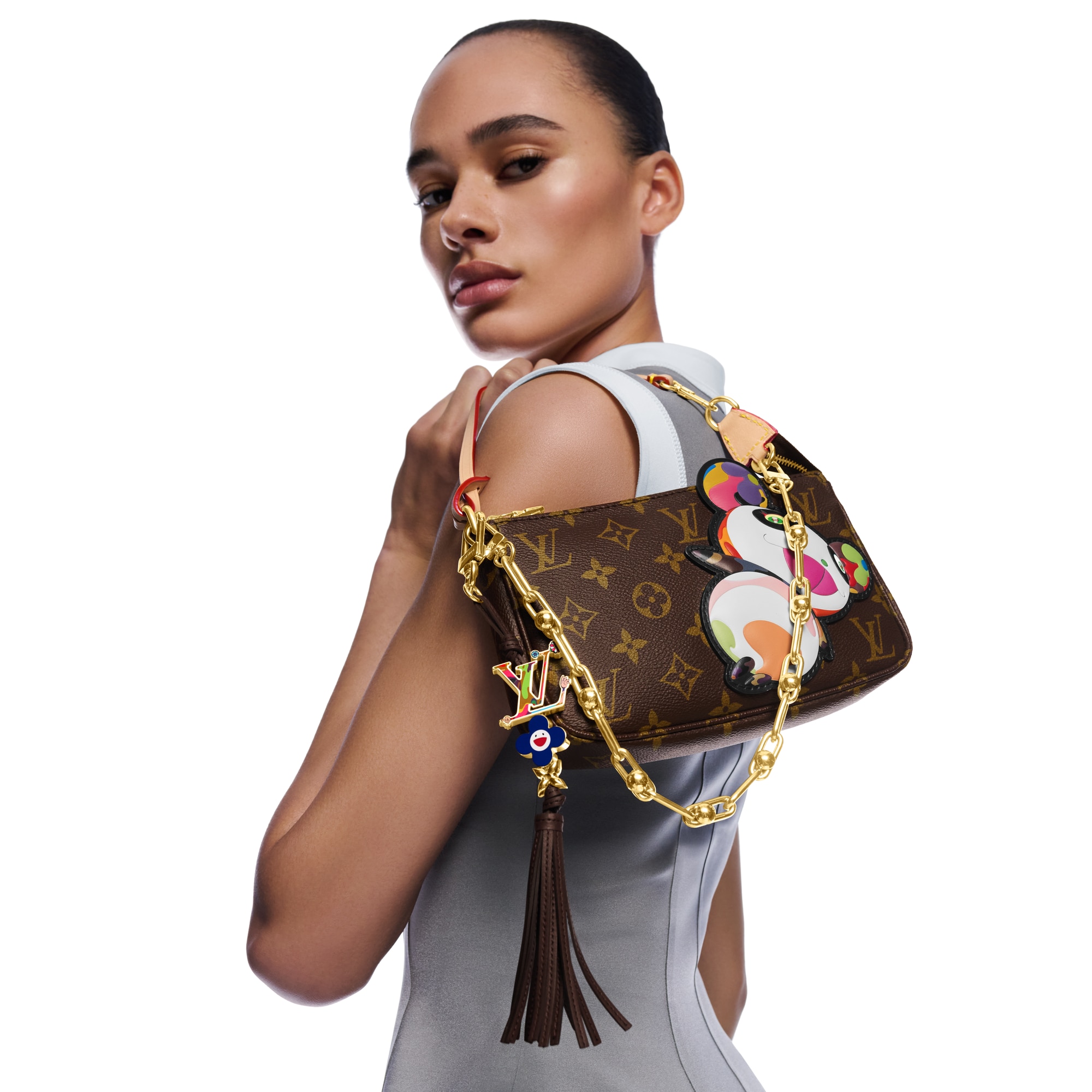 S00 Acessórios Chaveiros e Bag Charms LV X TM Chaveiro LV Bloom Superflat | Louis Vuitton ® (Zoom no Produto)