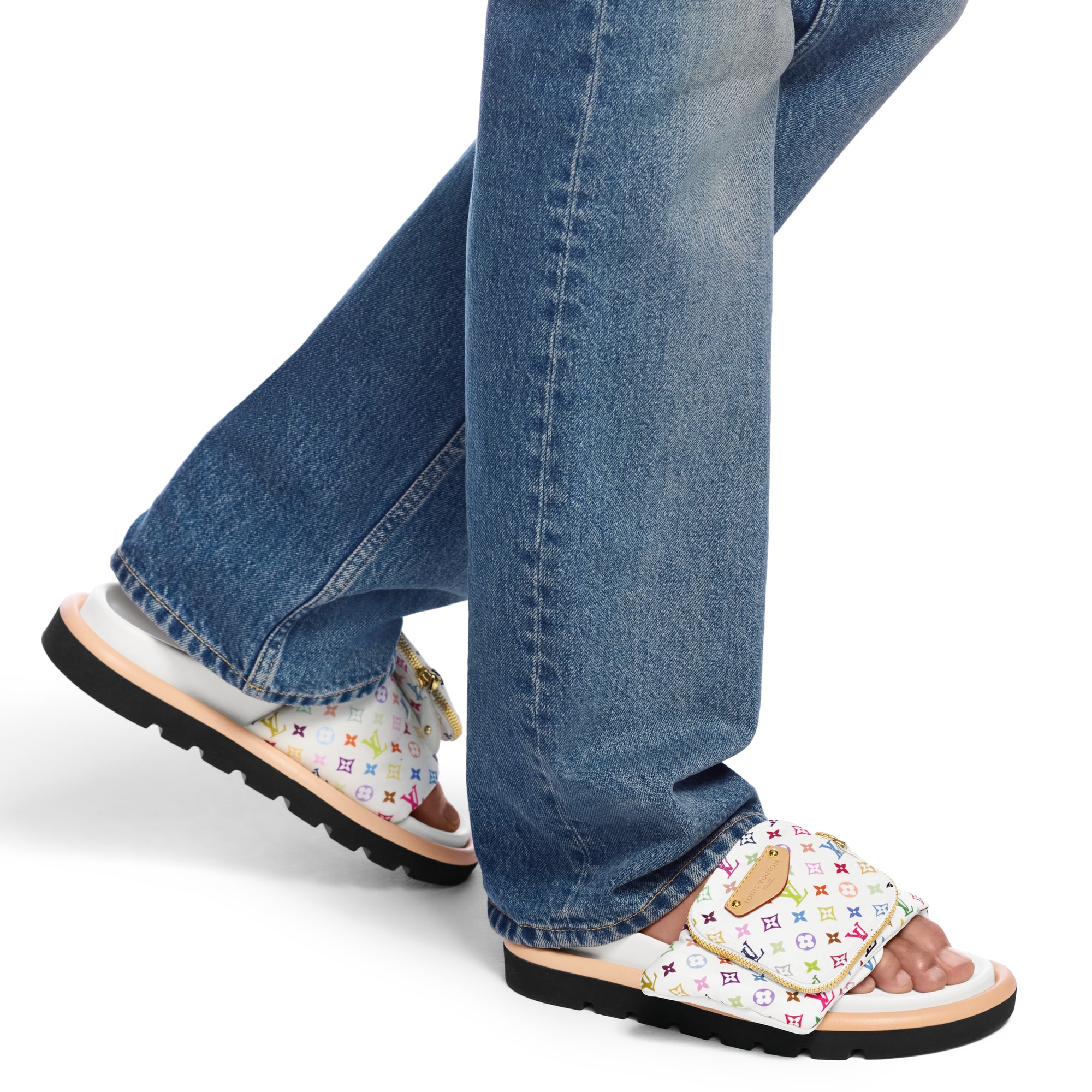  Sapatos Mules e Chinelos LV x TM Mule Pool Pillow | Louis Vuitton ® (Zoom no Produto)