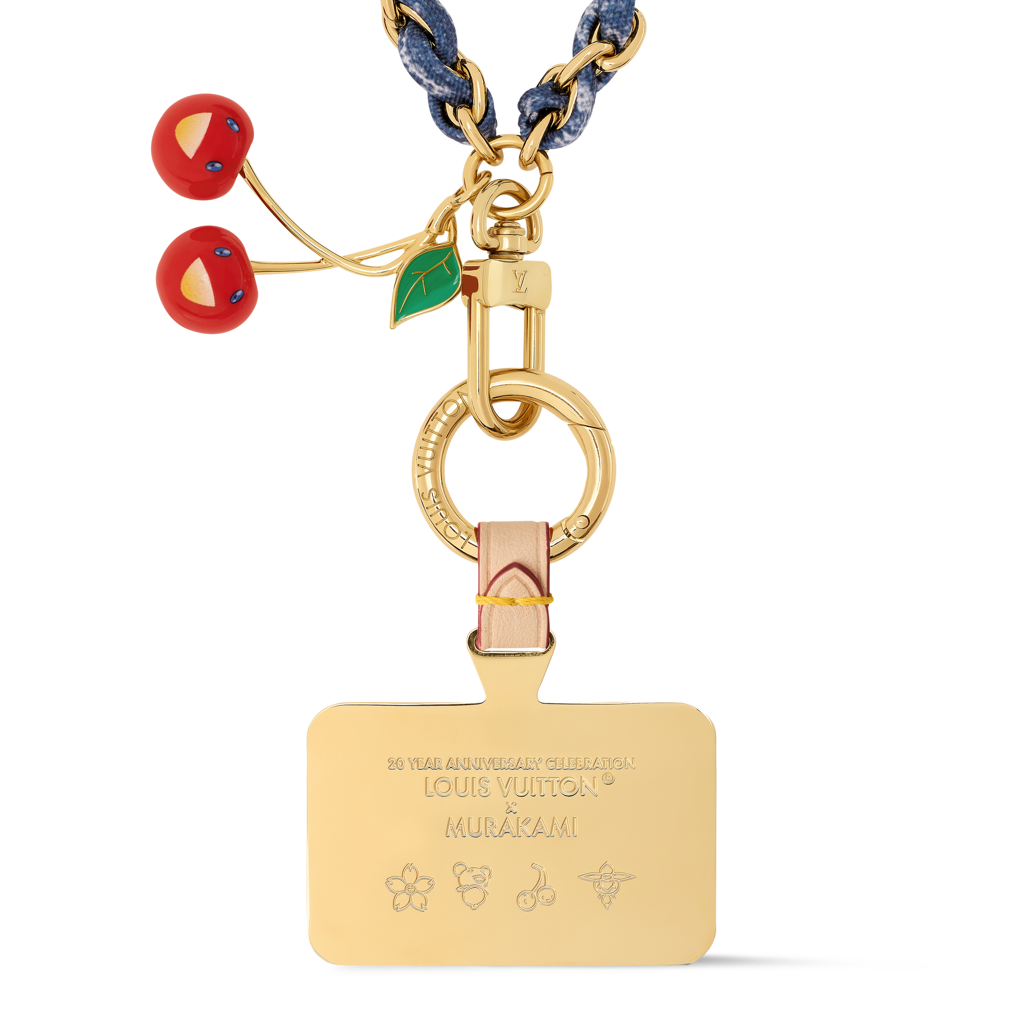 S00 Acessórios Chaveiros e Bag Charms LV x TM Porta-celular Denim Cerise | Louis Vuitton ® (Zoom no Produto)