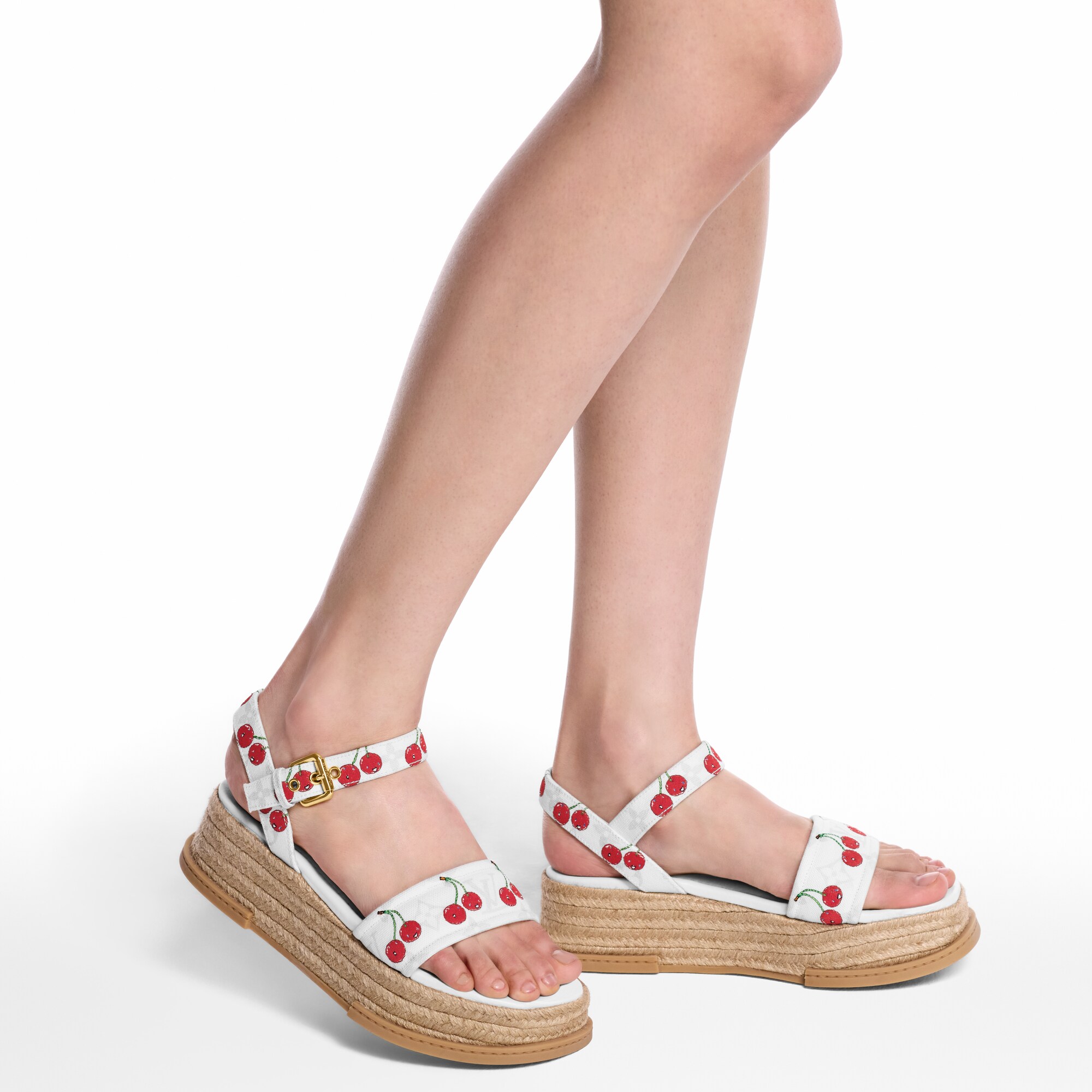  Sapatos Sandálias e Espadrilles LV x TM Sandália Flatform Maya | Louis Vuitton ® (Zoom no Produto)