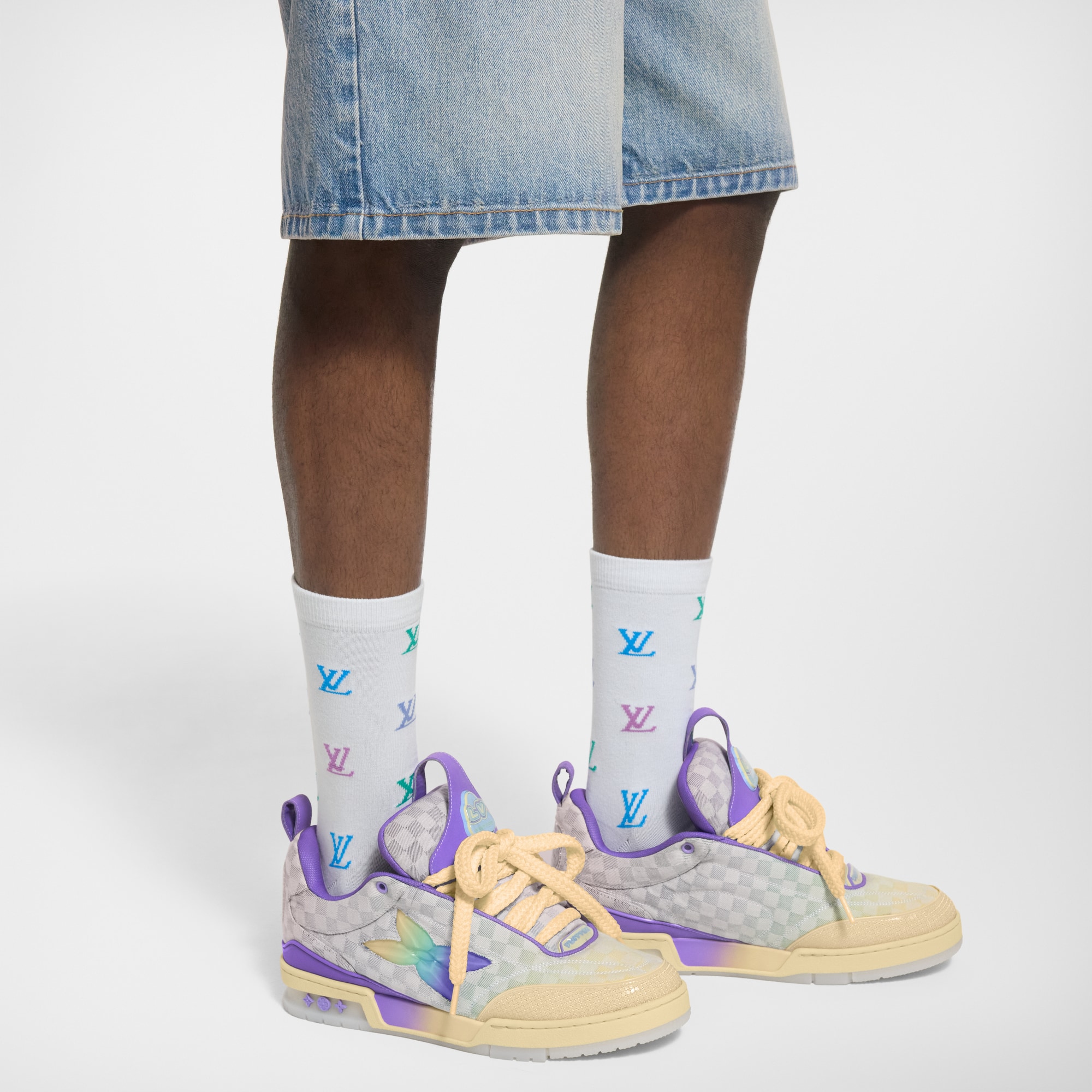 S00 Acessórios Acessórios Para a Casa Meias LV Blason Shading | Louis Vuitton ® (Zoom no Produto)