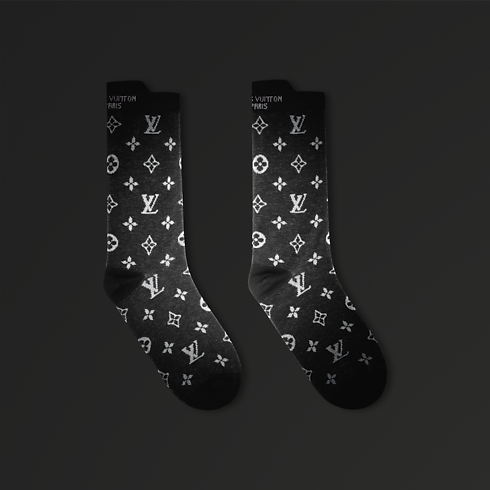 S00 Acessórios Chapéus, Gorros e Luvas Meias Monogram Reflective | Louis Vuitton ® (Zoom no Produto)