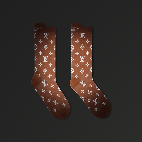 S00 Acessórios Chapéus, Gorros e Luvas Meias Monogram Reflective | Louis Vuitton ® (Zoom no Produto)