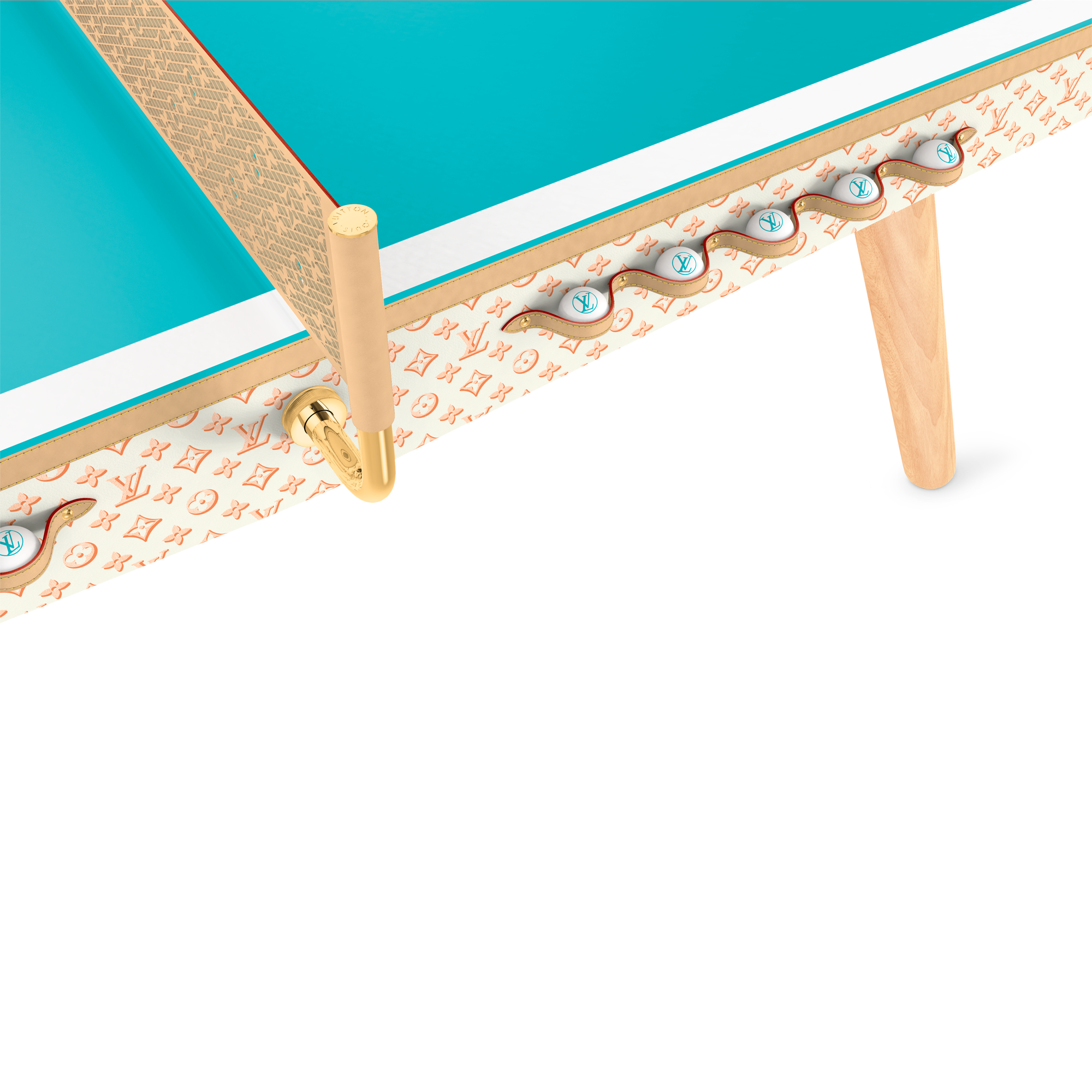 Couro e Outros Materias  Esporte e Jogos } Mesa de Pingue-pongue Profissional em Canvas | Louis Vuitton ® (Zoom no Produto)