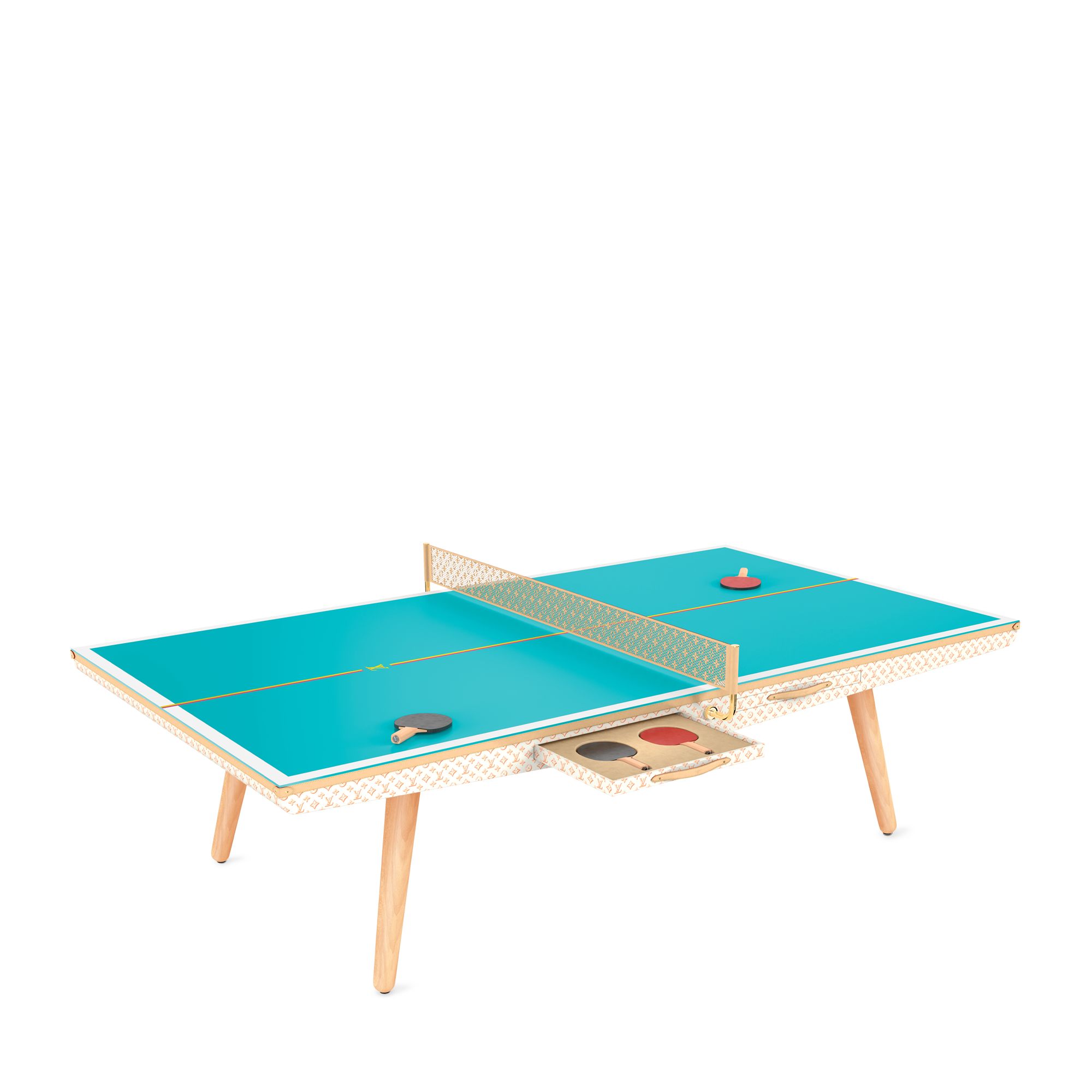 Couro e Outros Materias  Esporte e Jogos } Mesa de Pingue-pongue Profissional em Canvas | Louis Vuitton ® (Zoom no Produto)