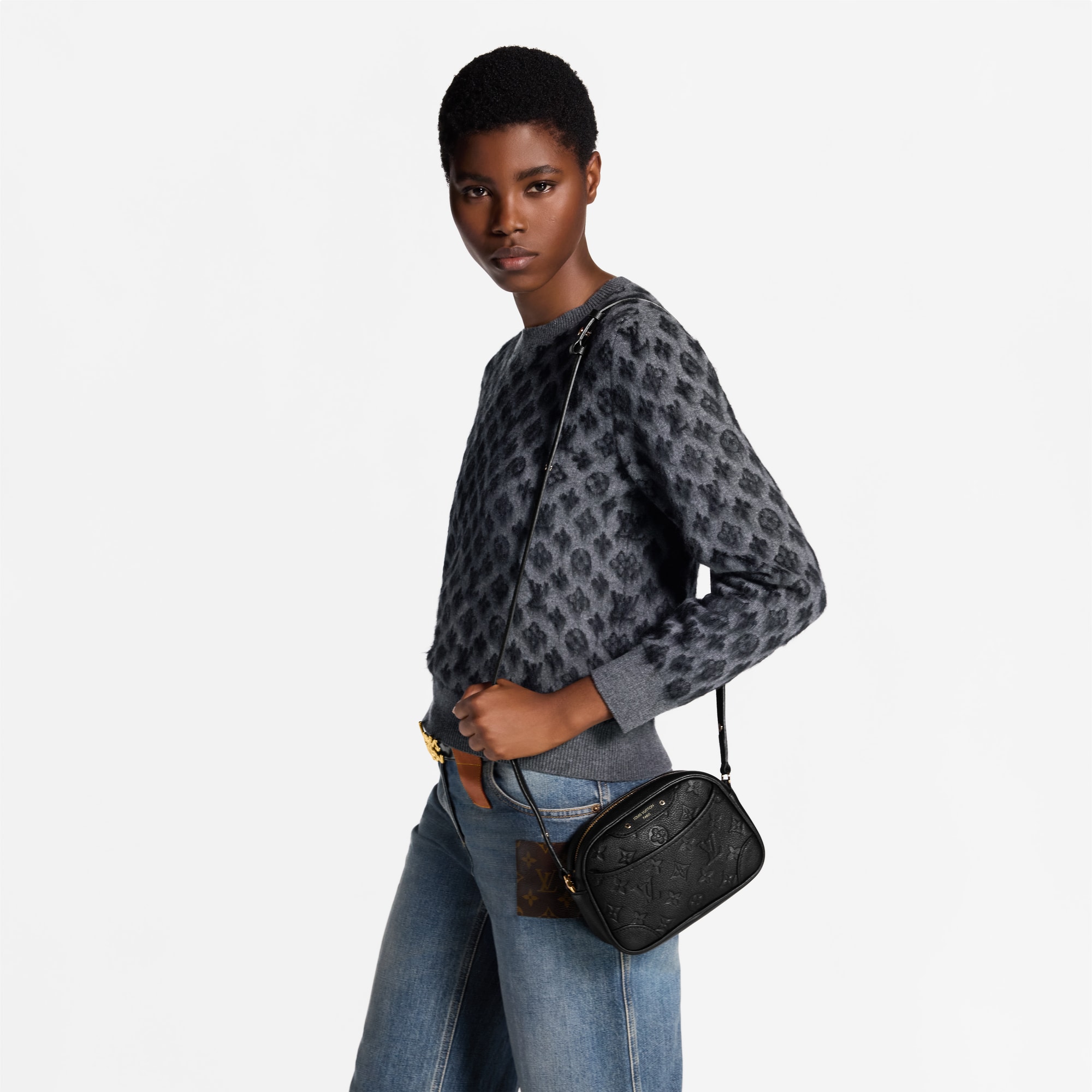 Couro Monogram Empreinte Carteiras Carteiras com Corrente & Micro Bolsas Minibolsa Camera | Louis Vuitton ® (Zoom no Produto)