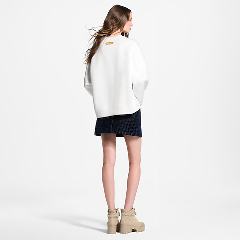 Ready-to-Wear Novidades em Roupas Minissaia Nanogram com Textura Flocada em Veludo | Louis Vuitton ® (Zoom no Produto)