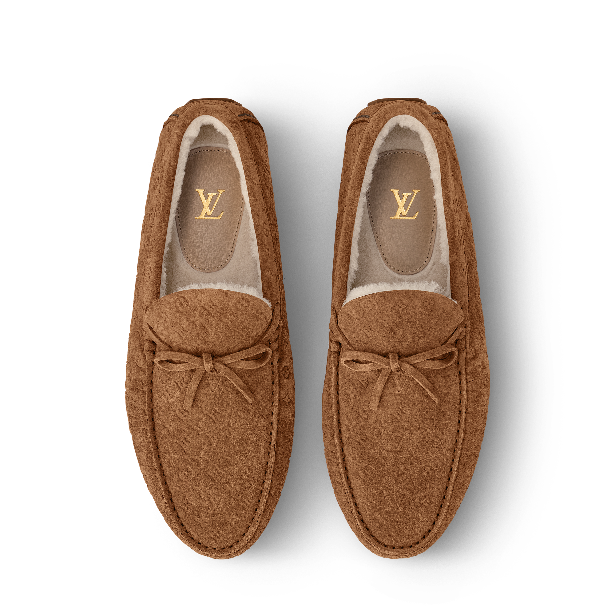  Sapatos Seleção Completa Mocassim LV Driver em Shearling | Louis Vuitton ® (Zoom no Produto)