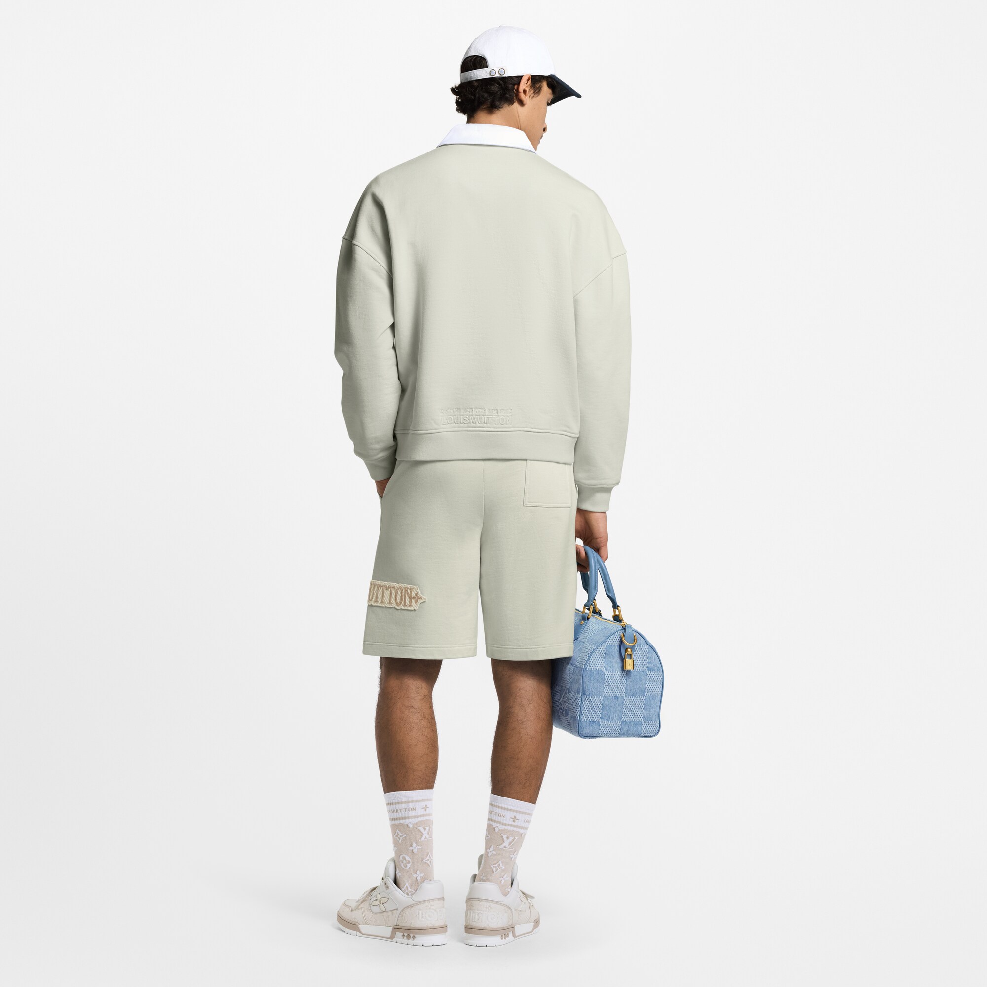  Ready-to-Wear Malhas e Moletons Moletom Bordado com Meio-zíper | Louis Vuitton ® (Zoom no Produto)