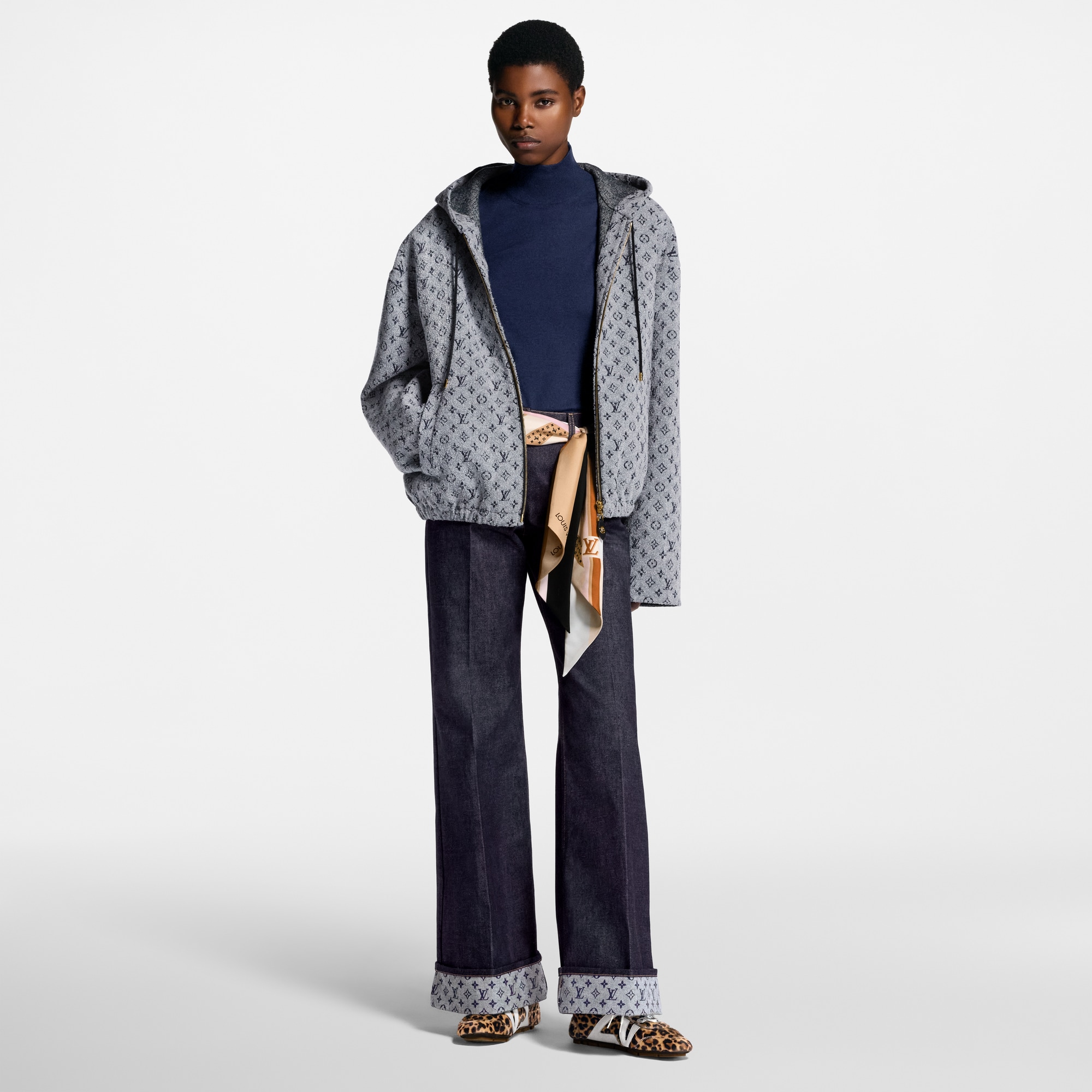  Ready-to-Wear Casacos e Jaquetas Moletom com Capuz e Monogram em Lã Bouclé | Louis Vuitton ® (Zoom no Produto)