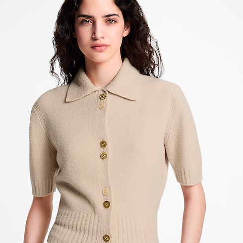 Ready-to-Wear Blusas Monogram Button Knit Top | Louis Vuitton ® (Zoom no Produto)