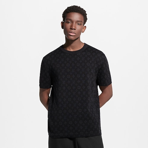 Ready-to-Wear Todas as Roupas Monogram Jacquard Short-Sleeved Crewneck | Louis Vuitton ® (Zoom no Produto)