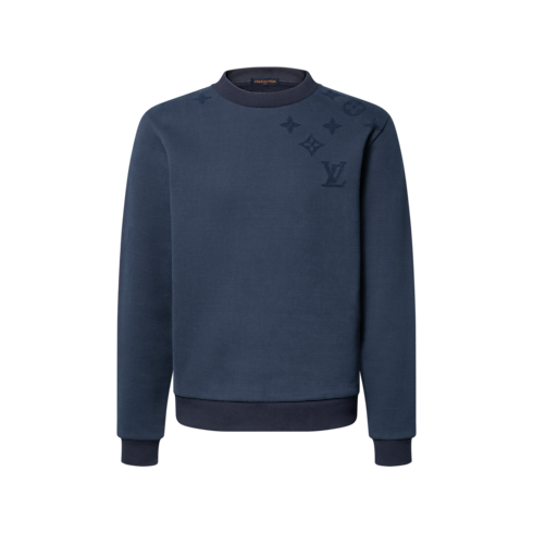 Monogram Needle-Punched Crewneck – Vista Frontal