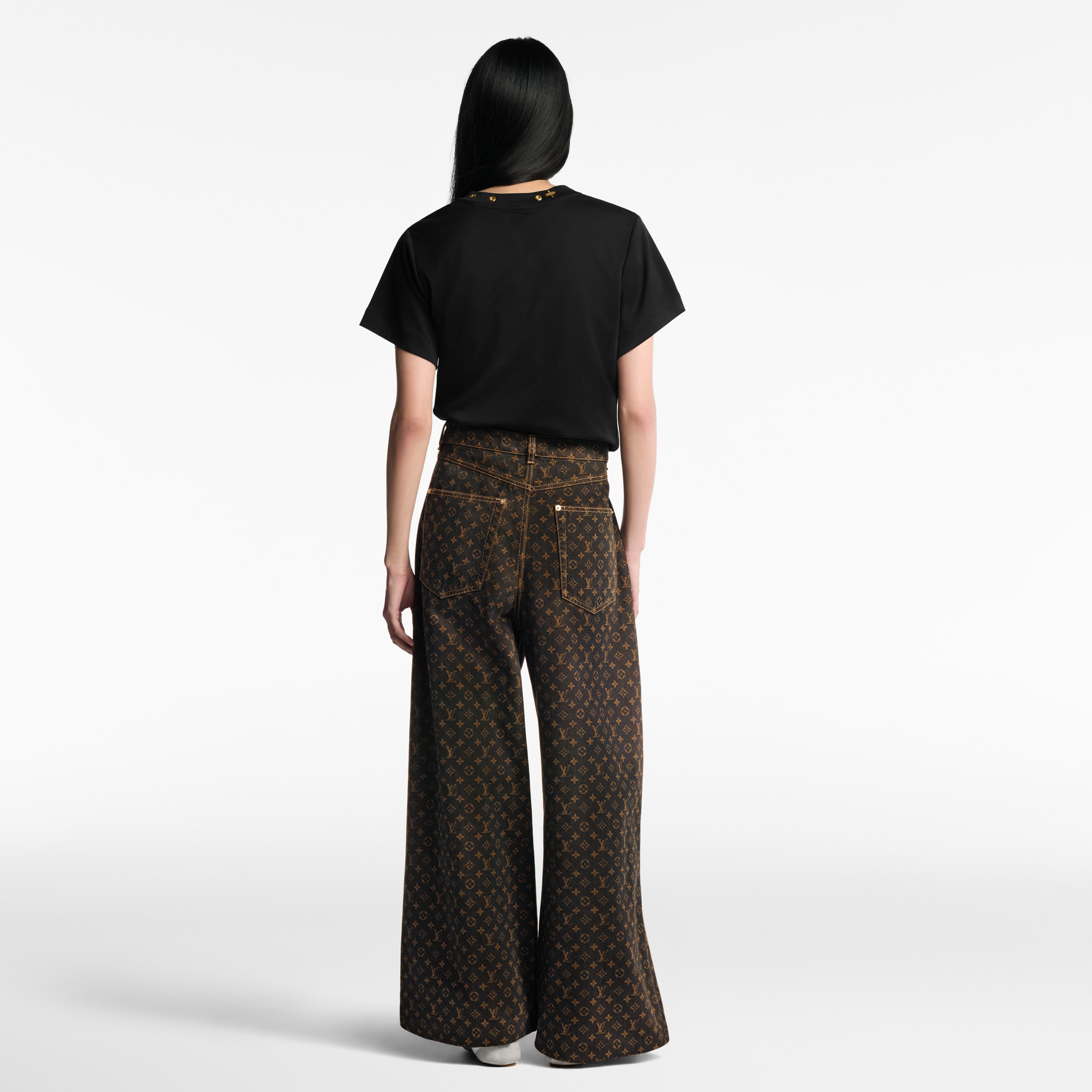  Ready-to-Wear Calças Monogram Straight-Cut Jeans | Louis Vuitton ® (Zoom no Produto)