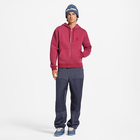Needle-Punched Signature Zipped Hoodie – No Corpo
