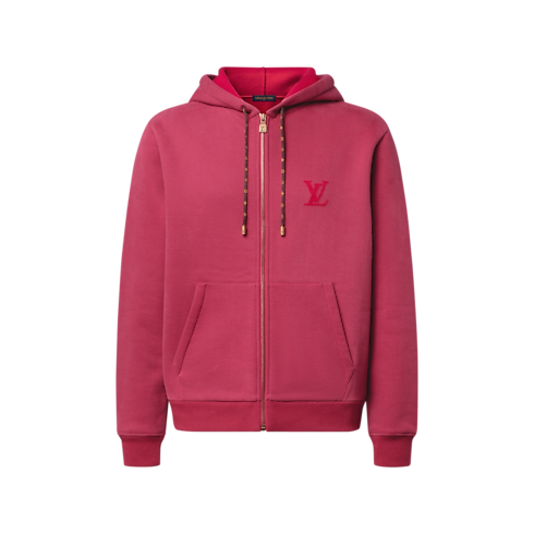 Needle-Punched Signature Zipped Hoodie – Vista Frontal