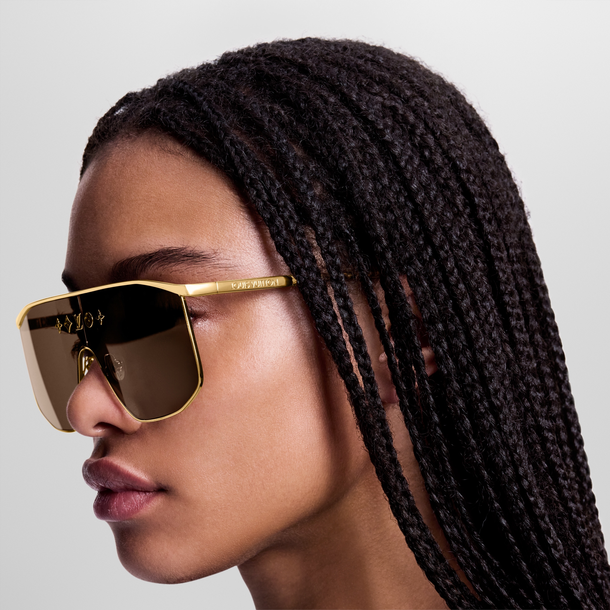 S00 Acessórios Óculos de Sol Óculos de Sol Máscara LV Golden | Louis Vuitton ® (Zoom no Produto)