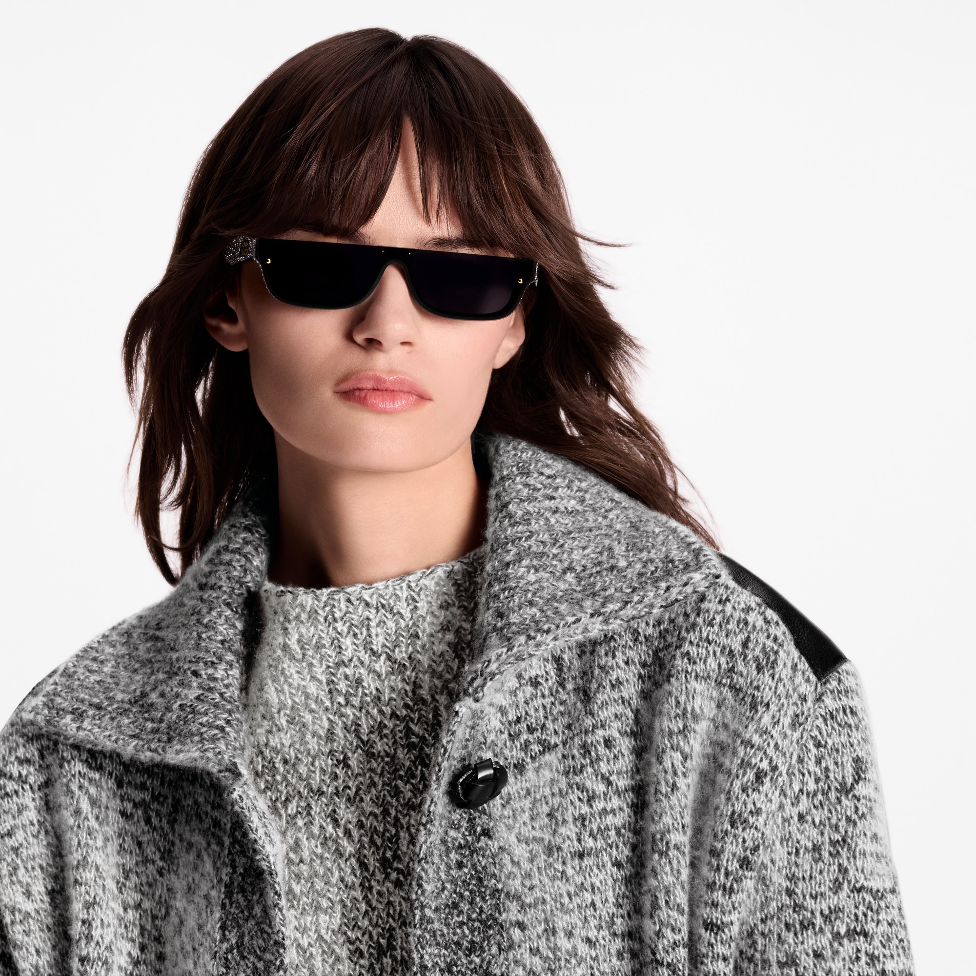 S00 Acessórios Óculos de Sol Óculos de Sol Retangulares LV Script | Louis Vuitton ® (Zoom no Produto)