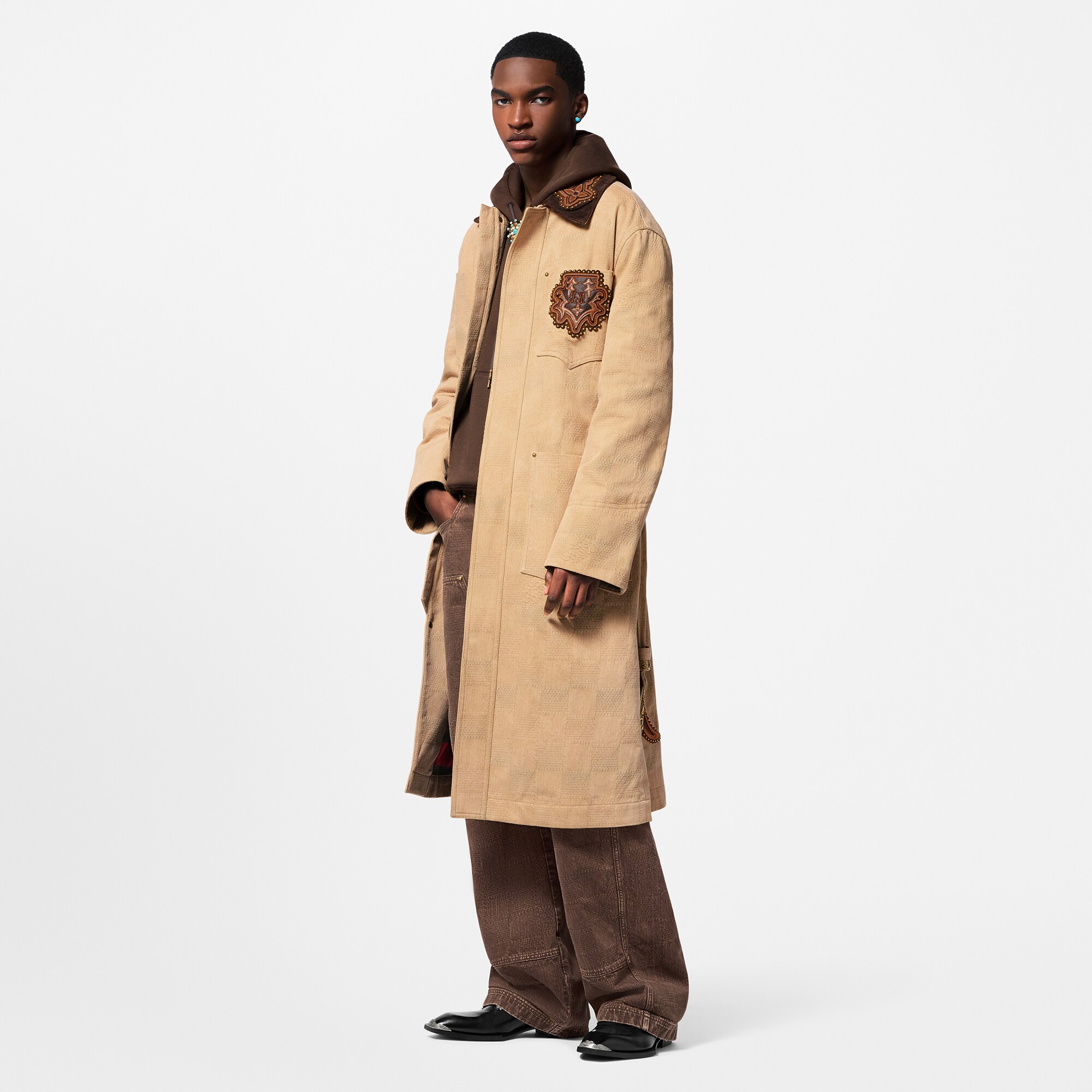  Discontinued Product Obs 9 Parka Utilitária em Algodão Damier | Louis Vuitton ® (Zoom no Produto)