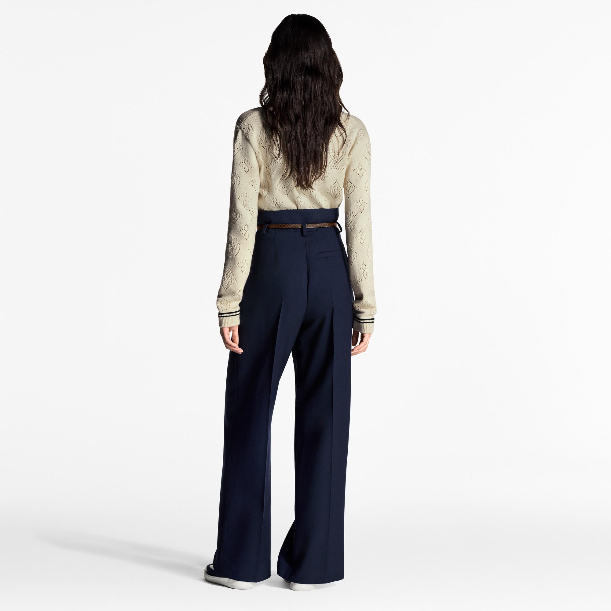  Ready-to-Wear Tricot Pulôver com Detalhe Listrado | Louis Vuitton ® (Zoom no Produto)