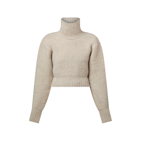 Ready-to-Wear Tricot Pulôver Cropped de Malha Escovada | Louis Vuitton ® (Zoom no Produto)