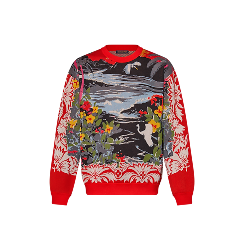 Discontinued Product Obs 12 Pulôver de Algodão com Jacquard | Louis Vuitton ® (Zoom no Produto)