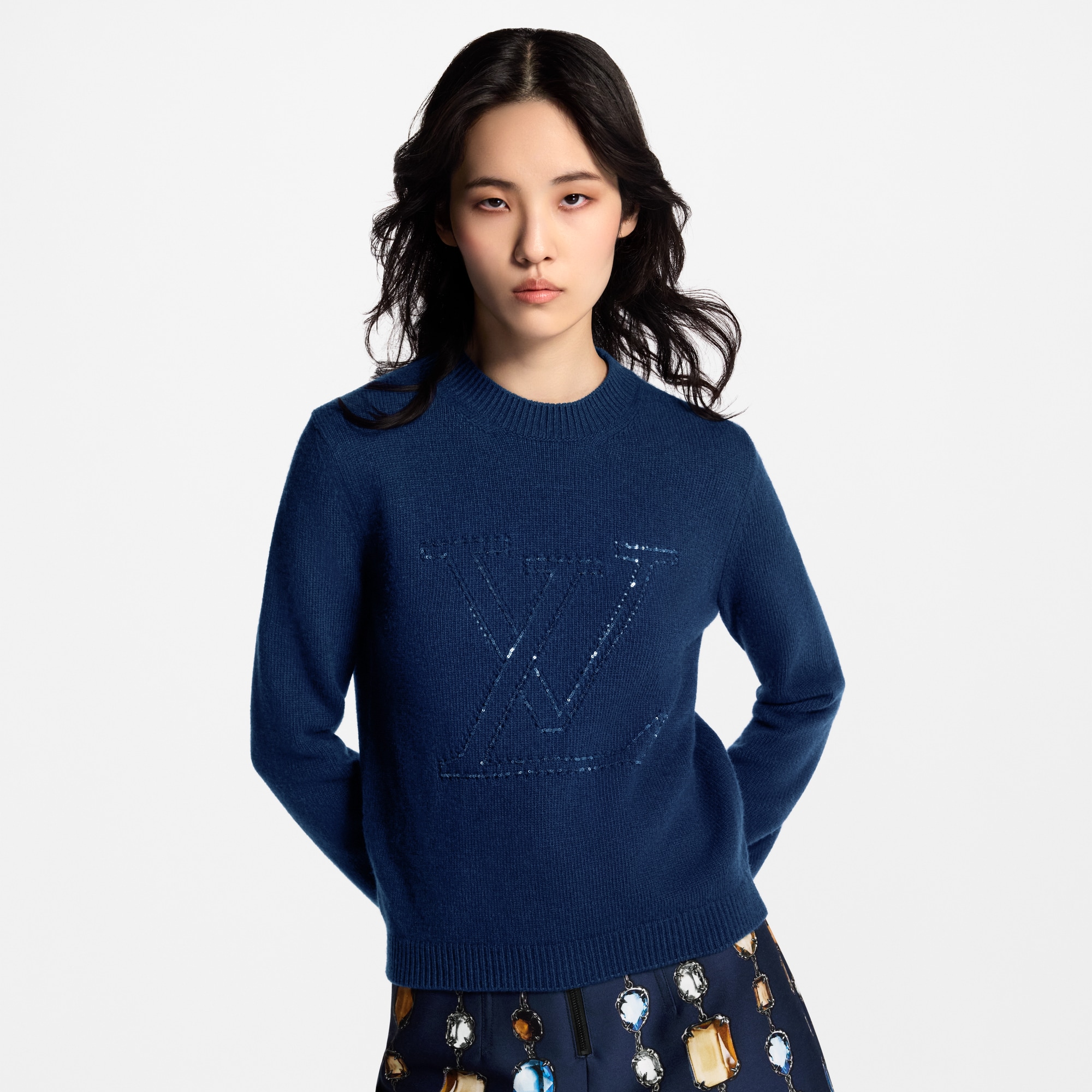  Ready-to-Wear Tricot Pulôver de Cashmere com Assinatura | Louis Vuitton ® (Zoom no Produto)