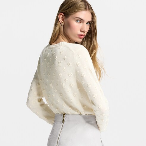 Ready-to-Wear Tricot Pulôver de Tricô com Monogram 3D | Louis Vuitton ® (Zoom no Produto)
