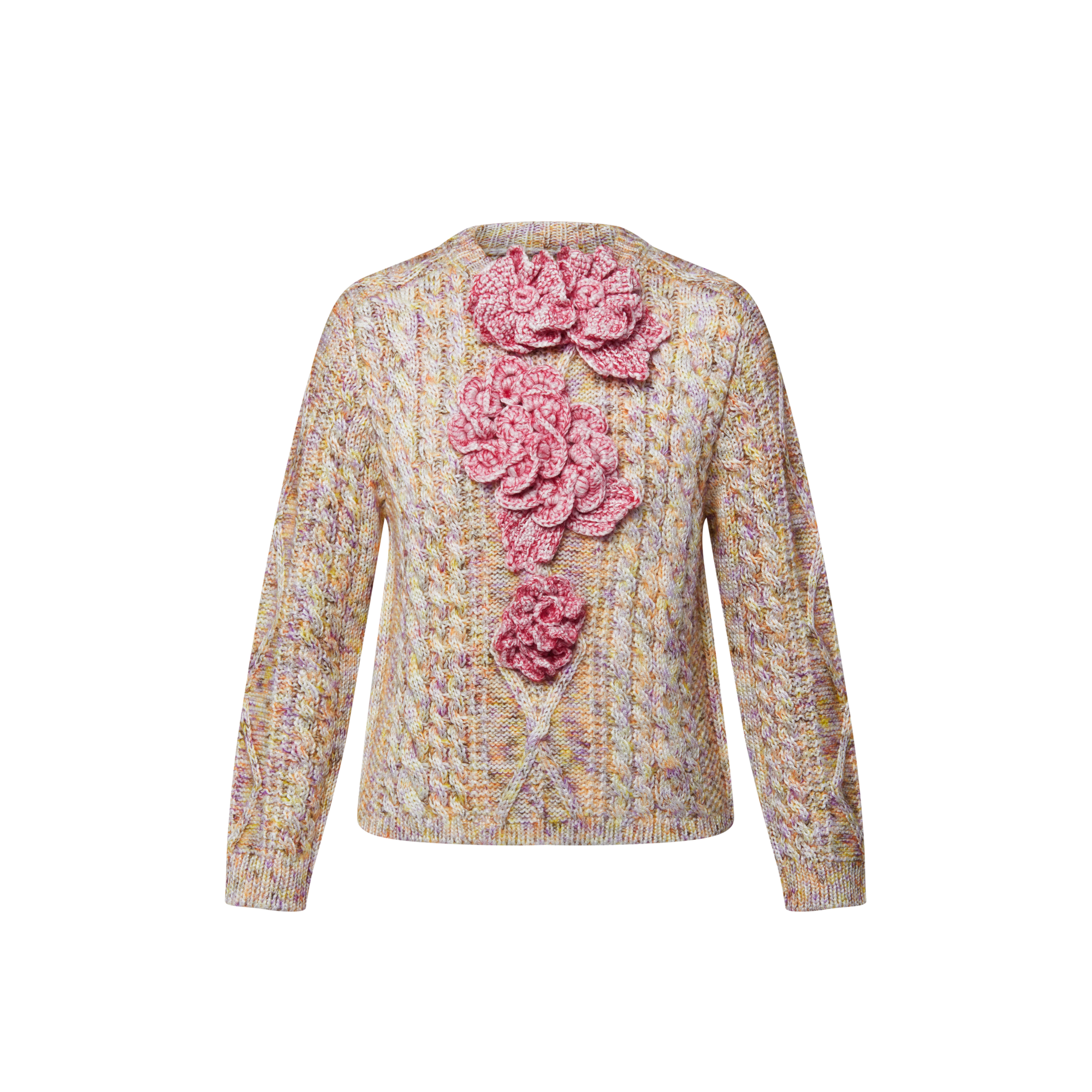  Ready-to-Wear Tricot Pulôver Frontal de Flores em Tricô | Louis Vuitton ® (Zoom no Produto)