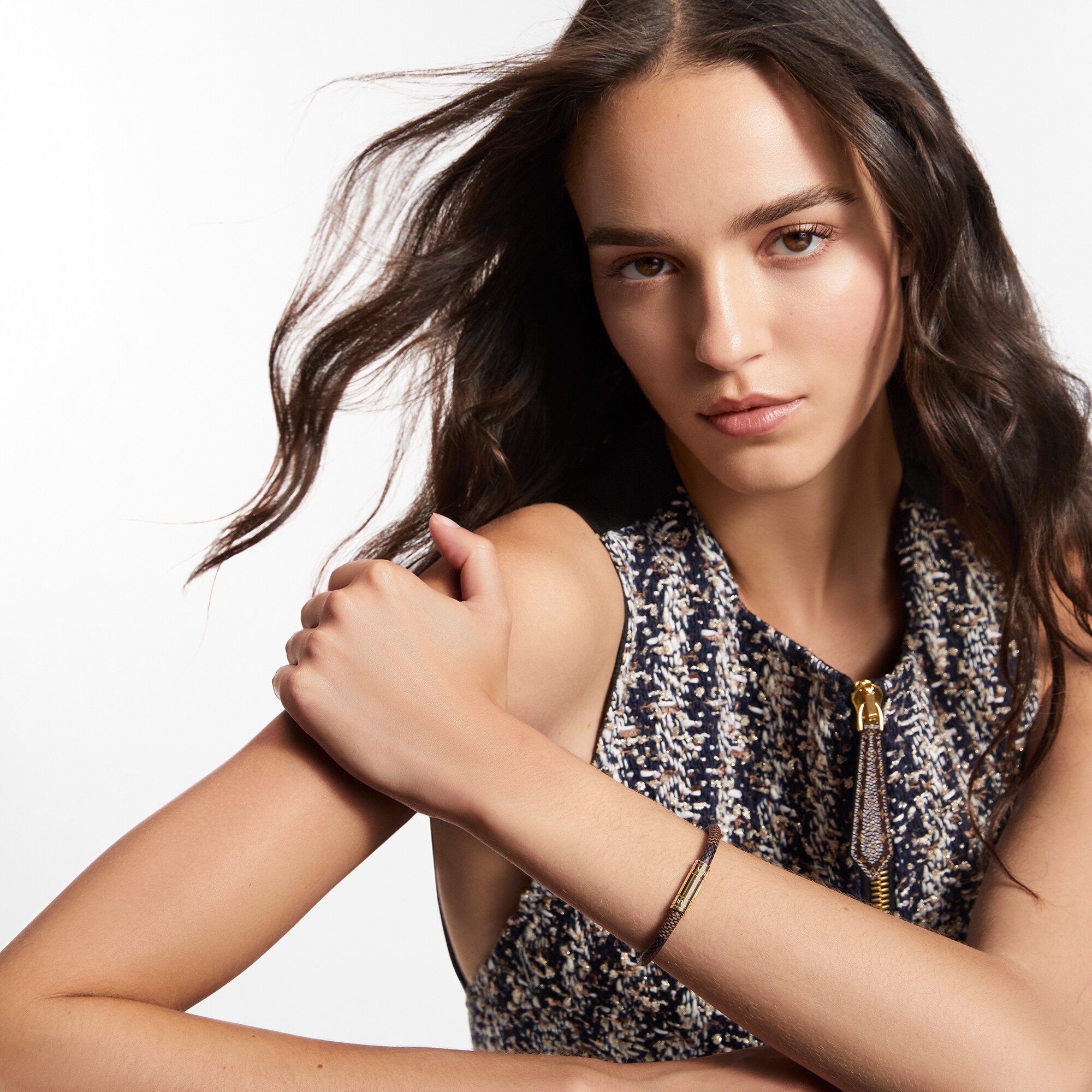 Damier Ébène Acessórios Novidades Pulseira Keep It | Louis Vuitton ® (Zoom no Produto)