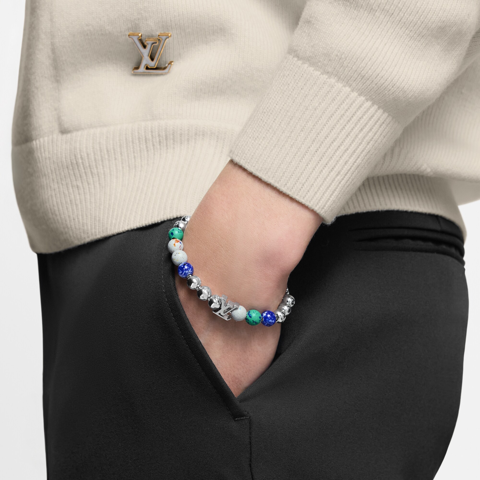 S00 Fashion Jewelry Pulseiras Pulseira Monogram de Contas Recicladas | Louis Vuitton ® (Zoom no Produto)