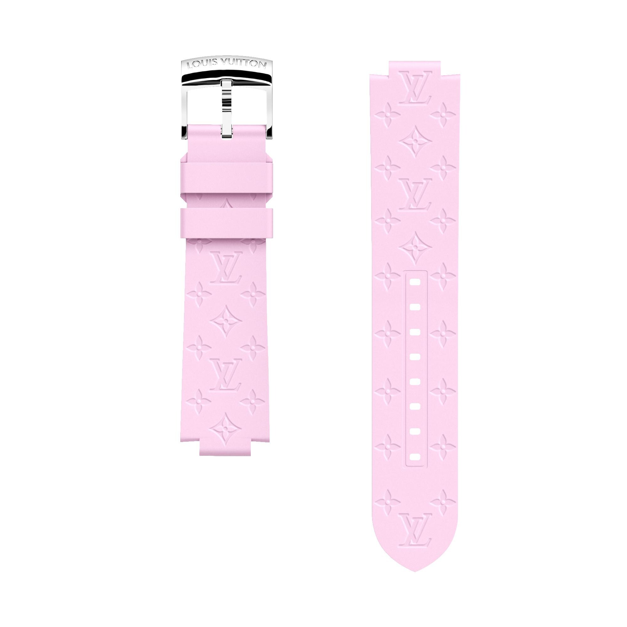  Connected Watches Connected Watches Straps & Accessories PULSEIRA TAMBOUR DE BORRACHA COM PADRÃO MONOGRAM | Louis Vuitton ® (Zoom no Produto)