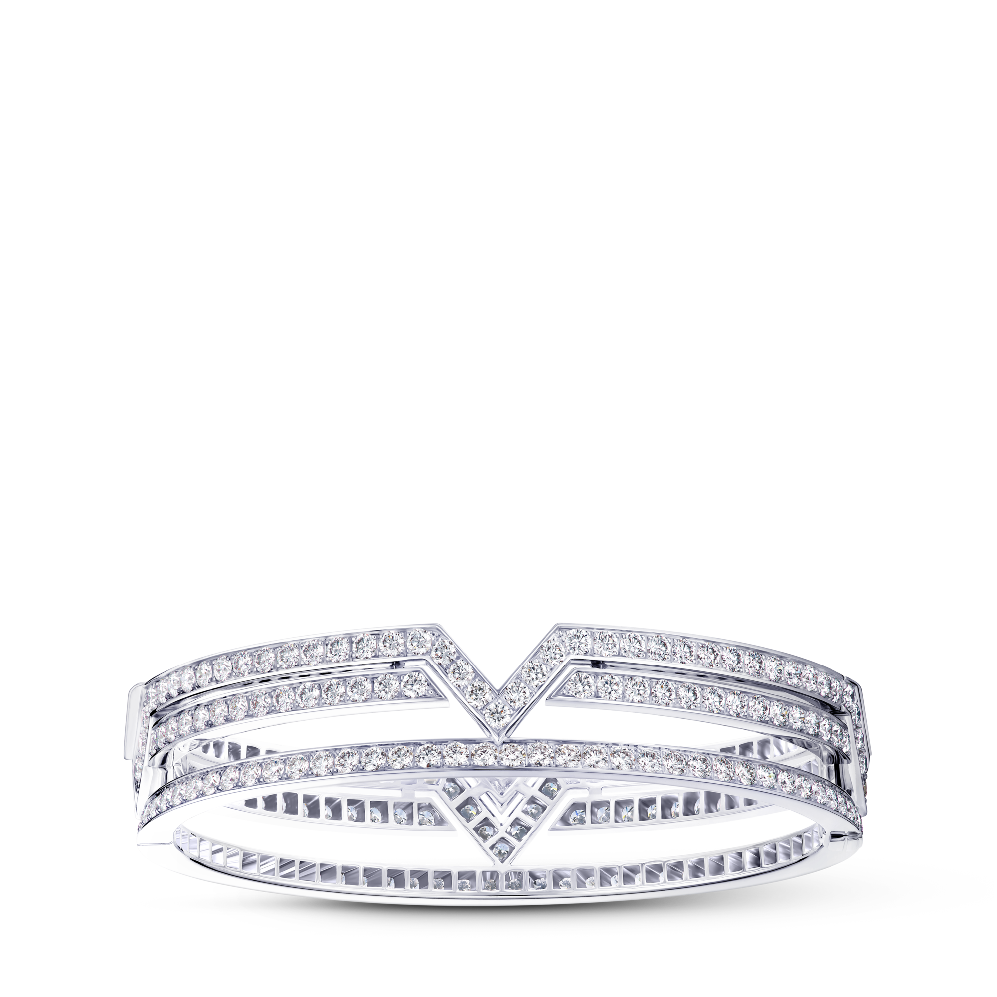  Joalheira Pulseiras Pure V Bracelet, White Gold,  Diamonds | Louis Vuitton ® (Zoom no Produto)