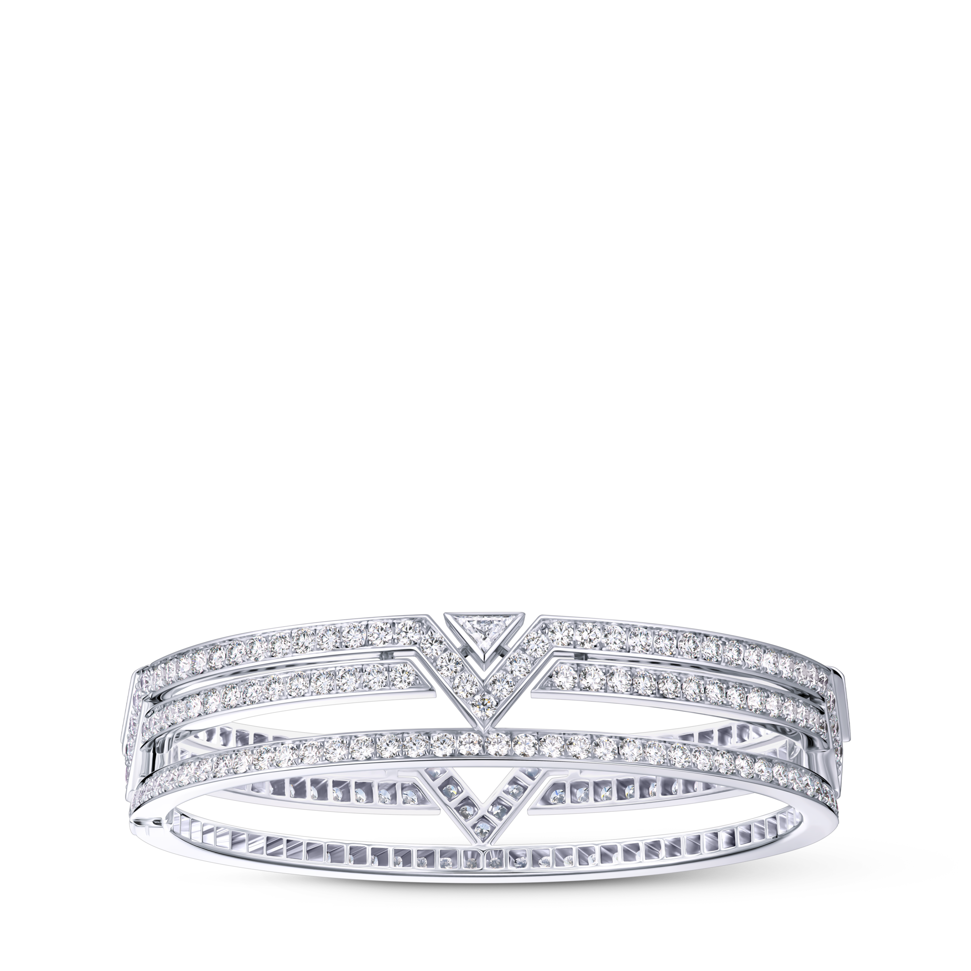  Joalheira Pulseiras Pure V Bracelet, White Gold,  Diamonds | Louis Vuitton ® (Zoom no Produto)